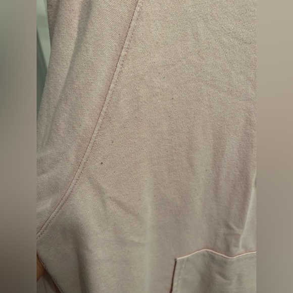 Gap Oversized, Distressed Light Pink Pullover Hoodie with Pocket, Hoodie/Sweater - Picture 7 of 8